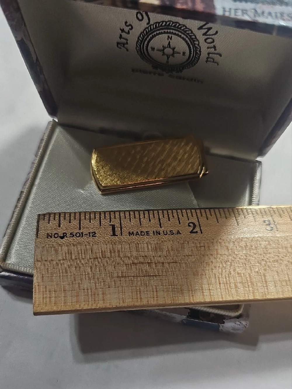 Pierre Cardin Gold Textured Rectangular Money Clip